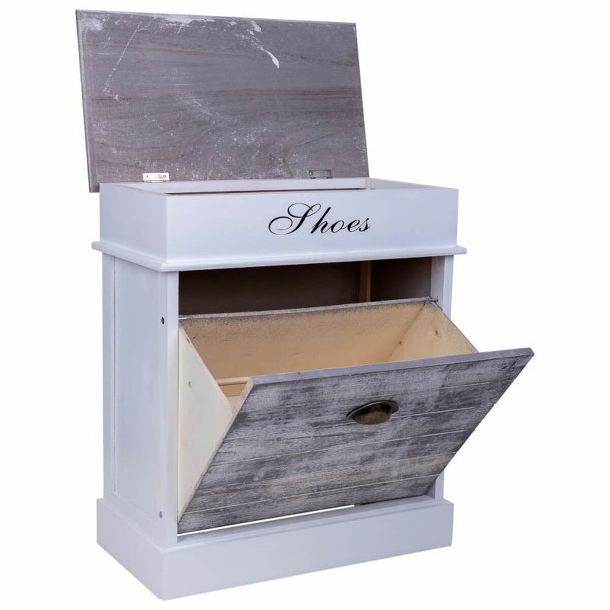 Skoställ Alexandra House Living Vit 28 x 58 x 50 cm 1 låda - 2
