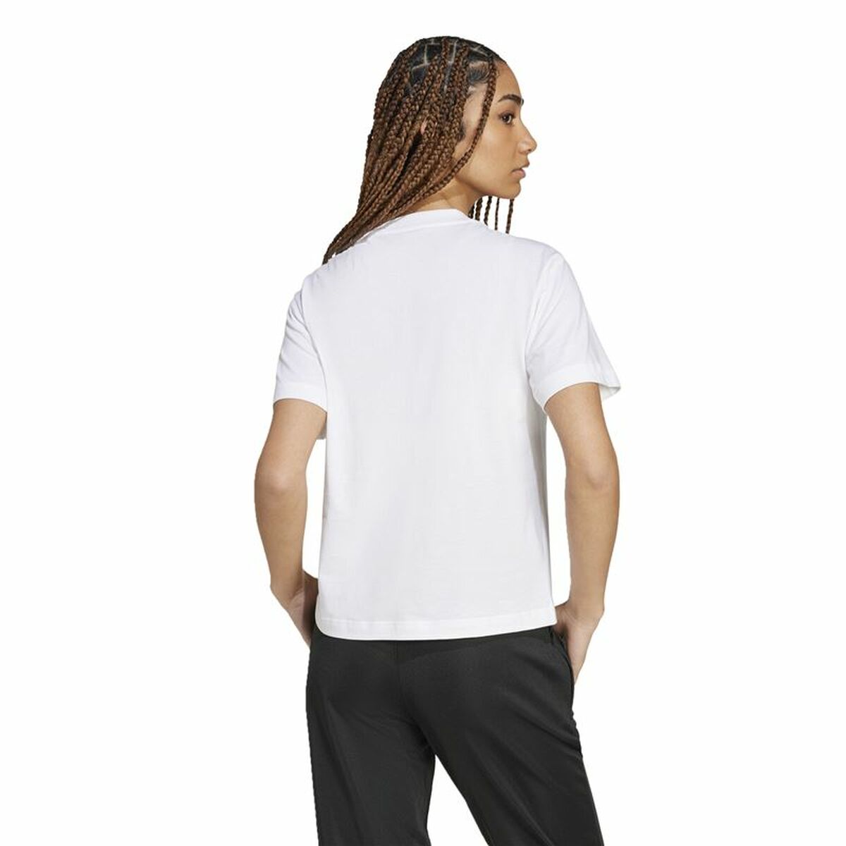 T-shirt med kortärm Dam Adidas Essentials Vit - 3