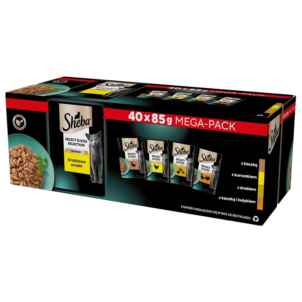 Kattmat Sheba Fåglar 40 x 85 g