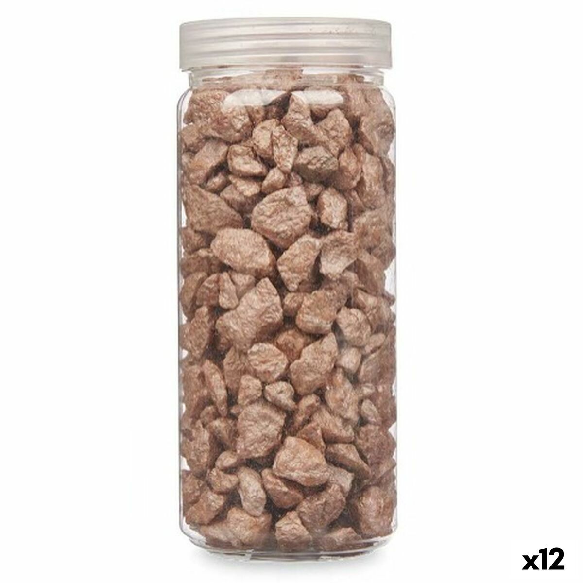 Dekorativa stenar Gift Decor Brun 10 - 20 mm 700 g 6,2 x 15,3 x 6,2 cm (12 antal)