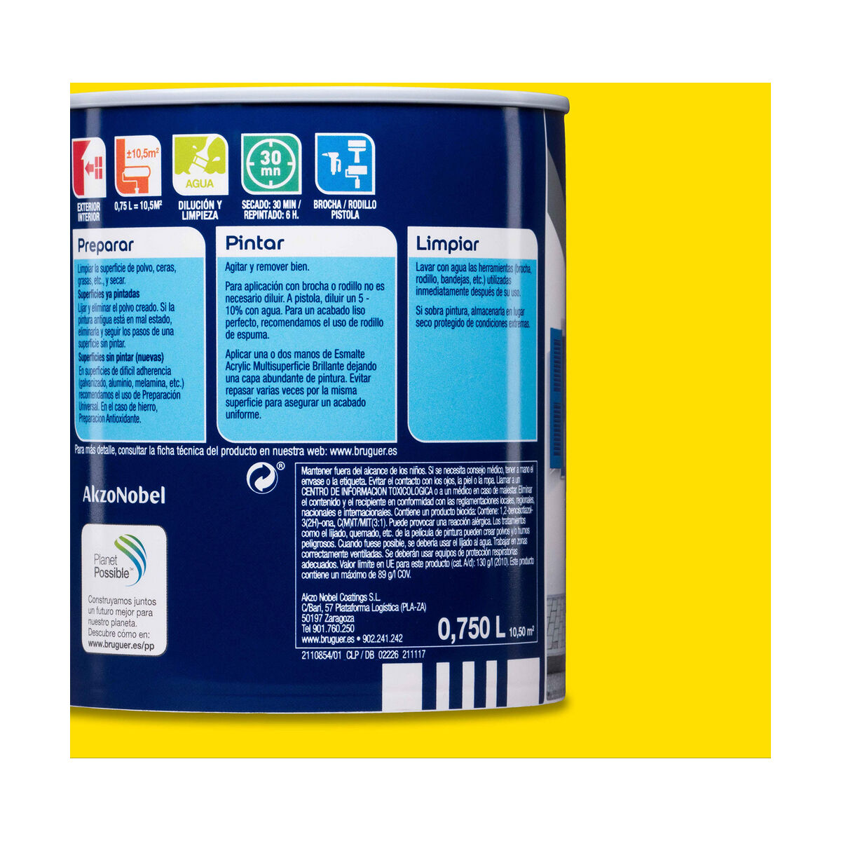 Fernissa Bruguer 5057541 Gul 750 ml Ytlack - 3