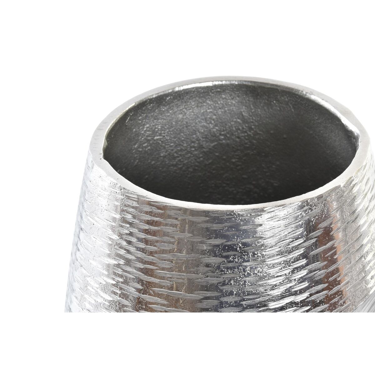 Vas DKD Home Decor Ansikte Silvrig Aluminium Modern (19 x 19 x 31 cm) - 5