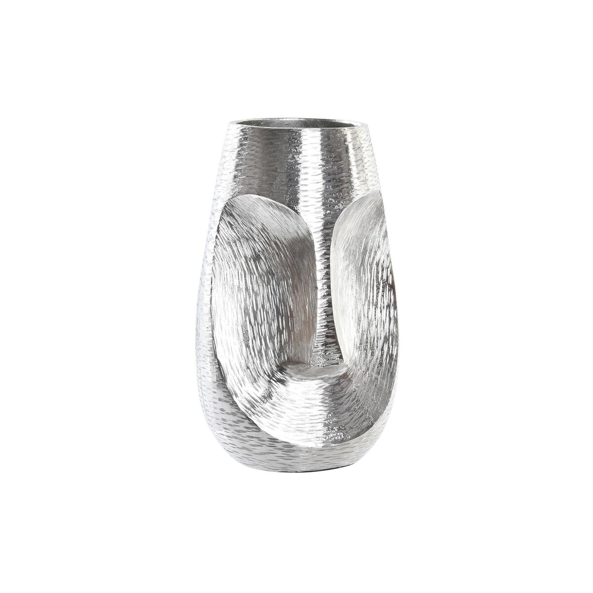 Vas DKD Home Decor Ansikte Silvrig Aluminium Modern (19 x 19 x 31 cm) - 4
