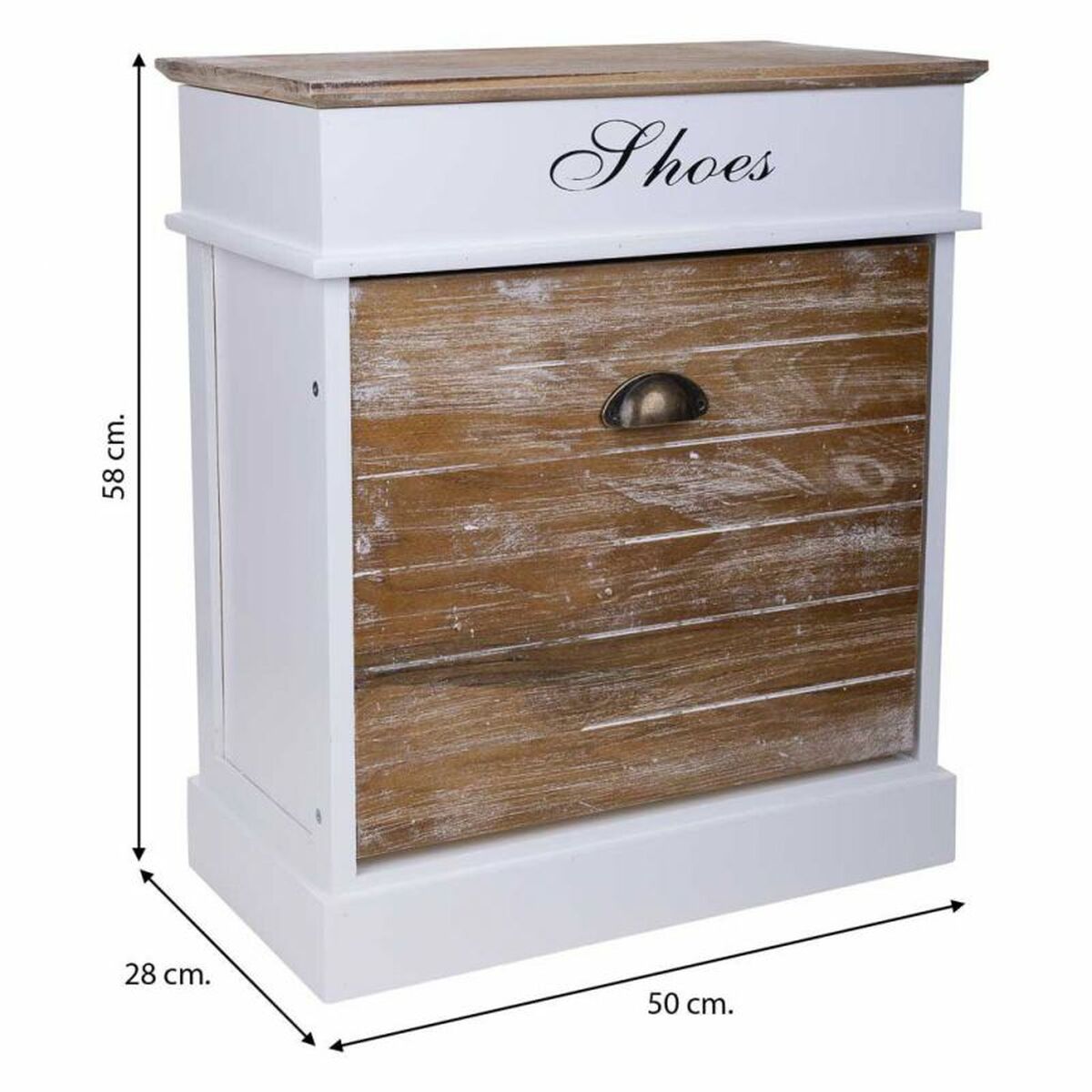 Skoställ Alexandra House Living Vit 28 x 58 x 50 cm 1 låda - 4