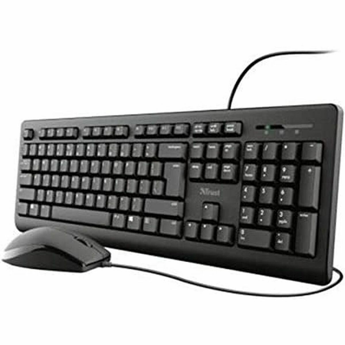 Tangentbord och Mus Trust TKM-250 Svart Qwerty Spanska