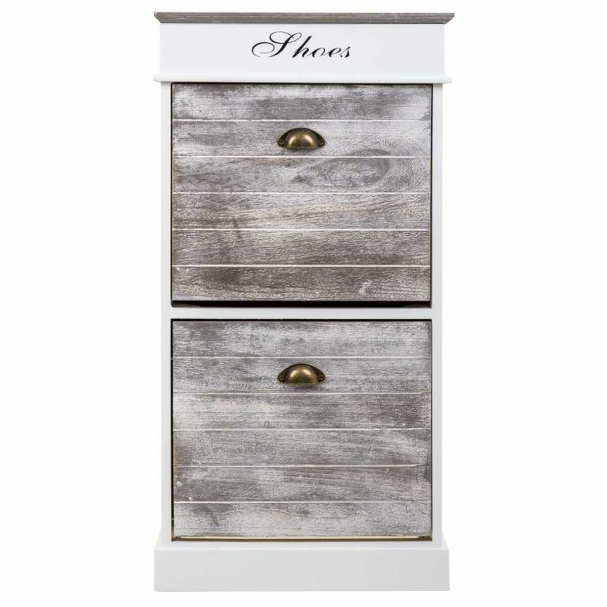Skoställ Alexandra House Living Vit 28 x 98 x 50 cm 2 lådor - 3