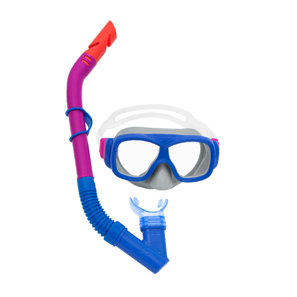 Bestway Junior Mask och Tube Set med Purge Valve i Mixade Färger +7 År Strand och Pool 24025 - 3