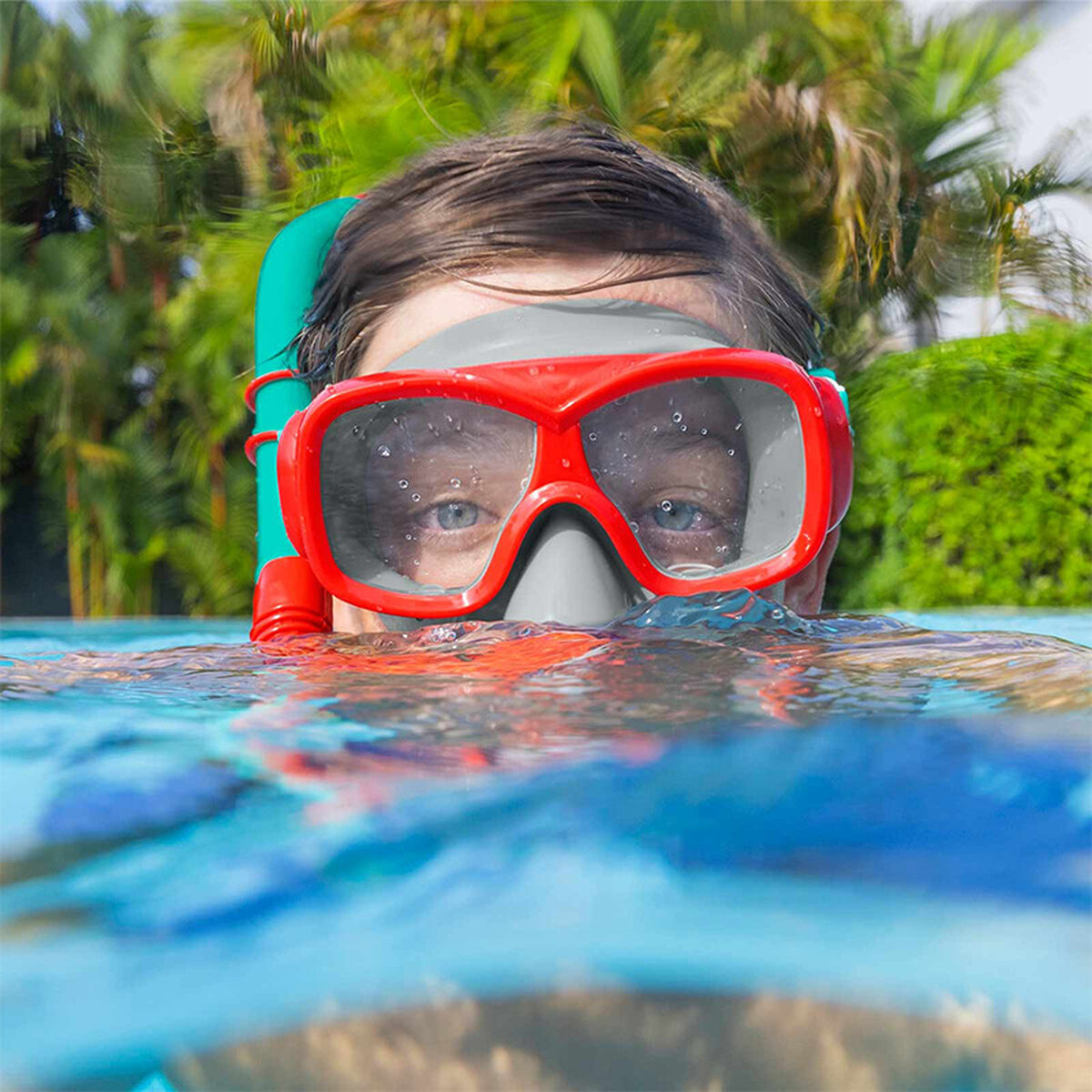 Bestway Junior Mask och Tube Set med Purge Valve i Mixade Färger +7 År Strand och Pool 24025 - 6