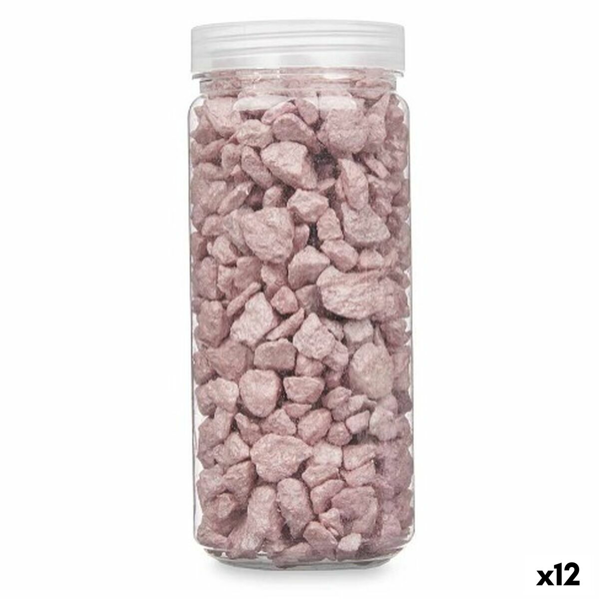 Dekorativa stenar Gift Decor Rosa 10 - 20 mm 700 g 6,2 x 15,3 x 6,2 cm 6,5 x 15,8 x 6,5 cm (12 antal)