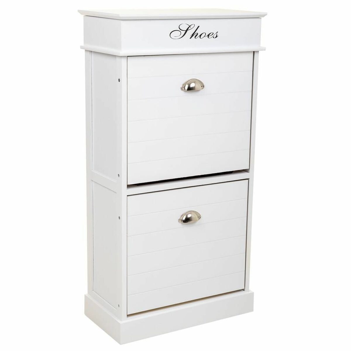 Skoställ Alexandra House Living Vit 28 x 98 x 50 cm 2 lådor