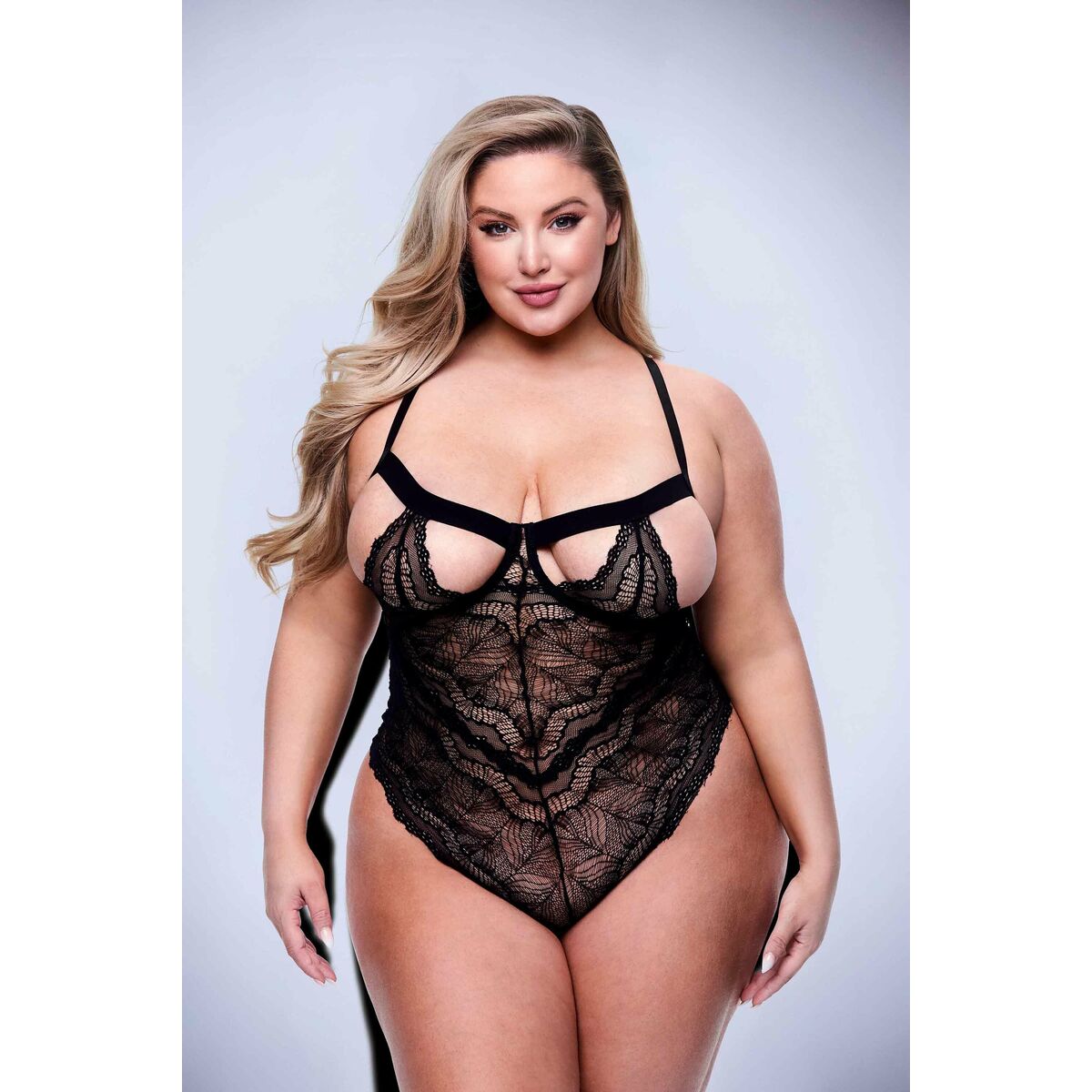 Trikåer Baci Lingerie Sexy Strappy Lace Svart Queen - 3