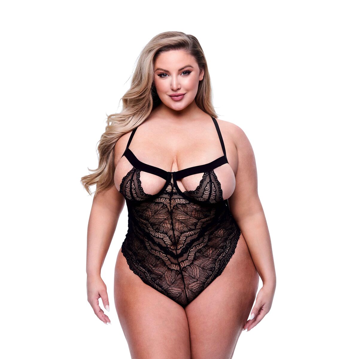 Trikåer Baci Lingerie Sexy Strappy Lace Svart Queen - 2