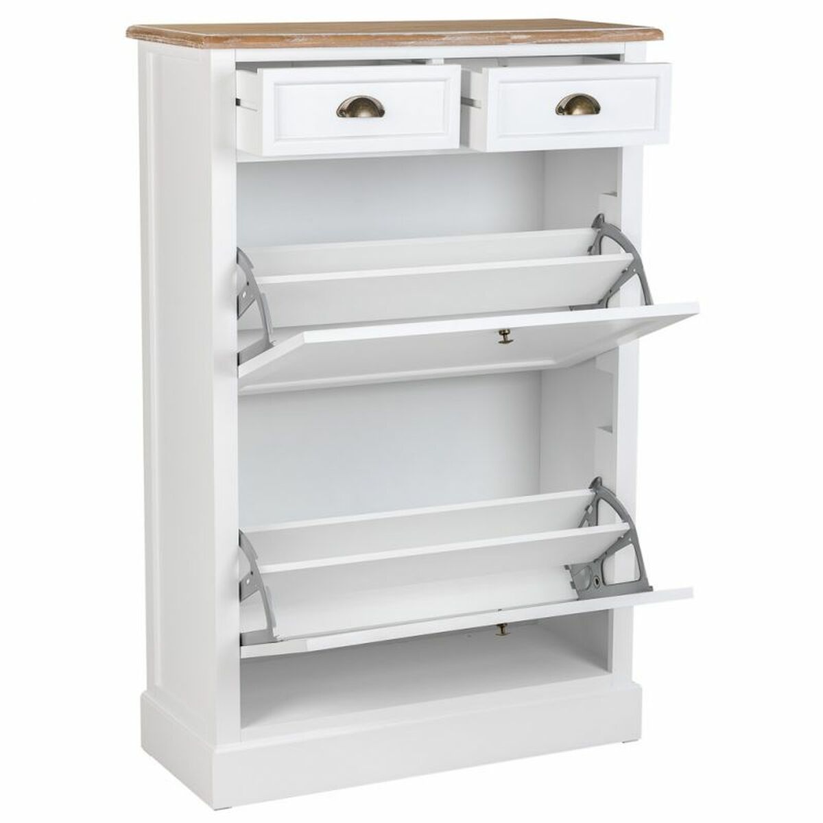 Skoskåp Alexandra House Living Vit Brun 33 x 120 x 80 cm - 2