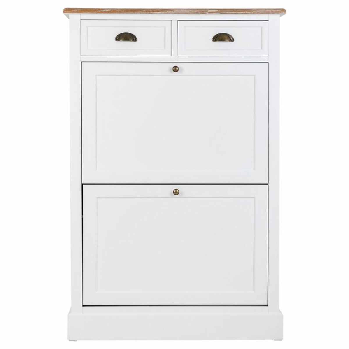 Skoskåp Alexandra House Living Vit Brun 33 x 120 x 80 cm - 4