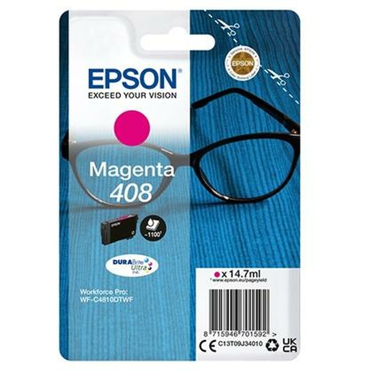 Original Bläckpatron Epson 408 Svart Magenta
