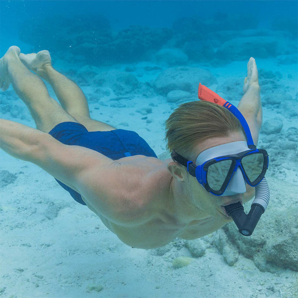 Bestway Junior Mask och Tube Set Anatomisk Rem Blandad Färg +7 År Strand och Pool 24035 - 6