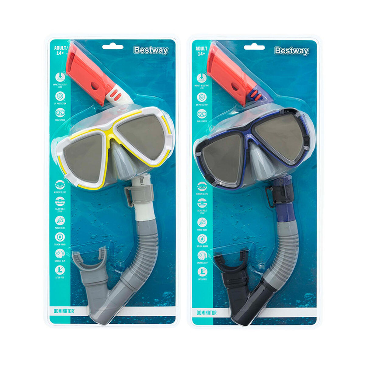 Bestway Junior Mask och Tube Set Anatomisk Rem Blandad Färg +7 År Strand och Pool 24035 - 4