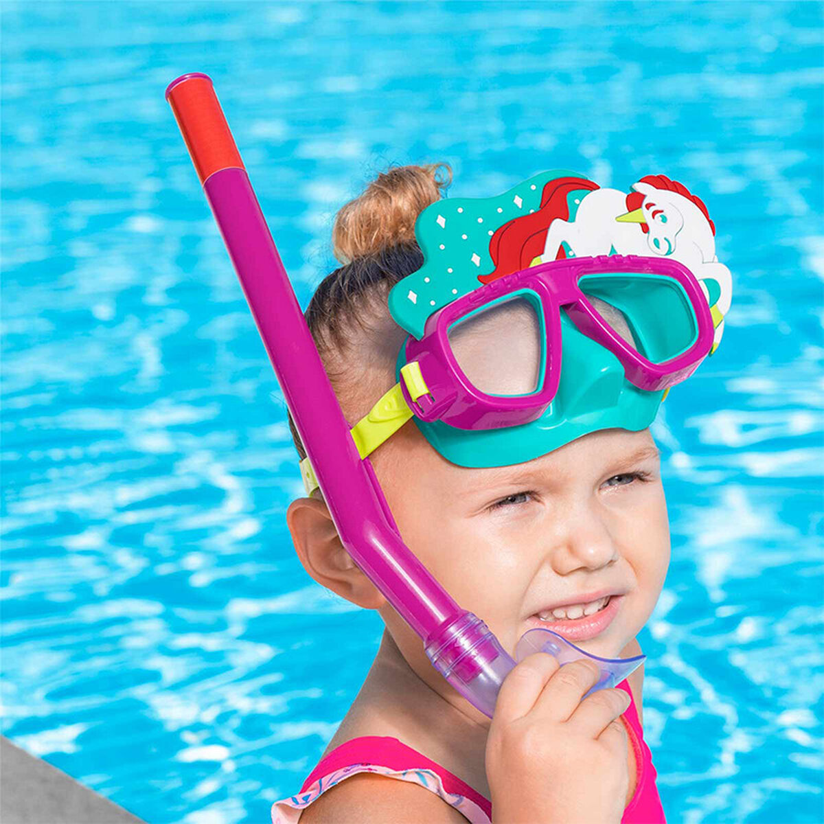 Bestway Set Mask och Tub Vuxen Spolvälv Färgsorterad +14 år Strand och Pool 24053 - 7