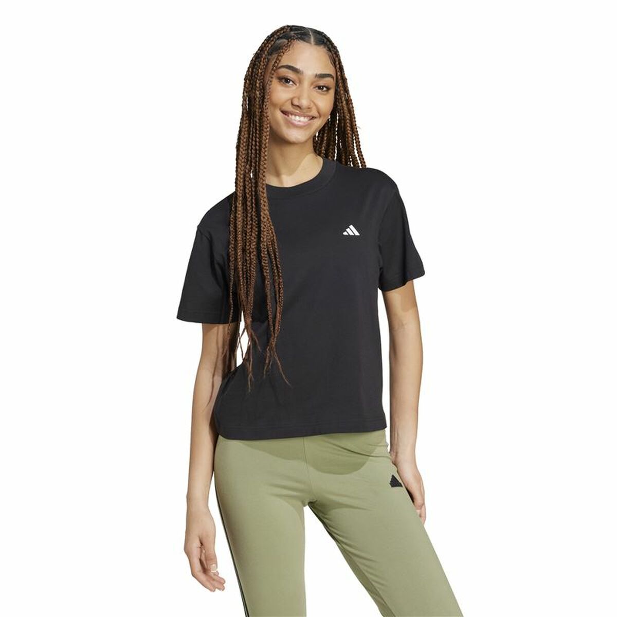 T-shirt med kortärm Dam Adidas Essentials Svart - 2