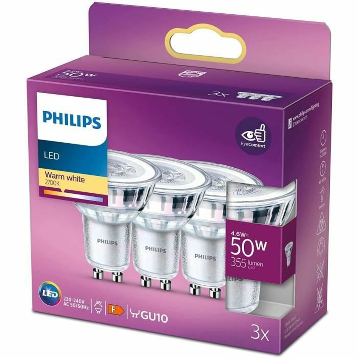 LED-lampa Philips Foco F 4,6 W (2700k) - 3