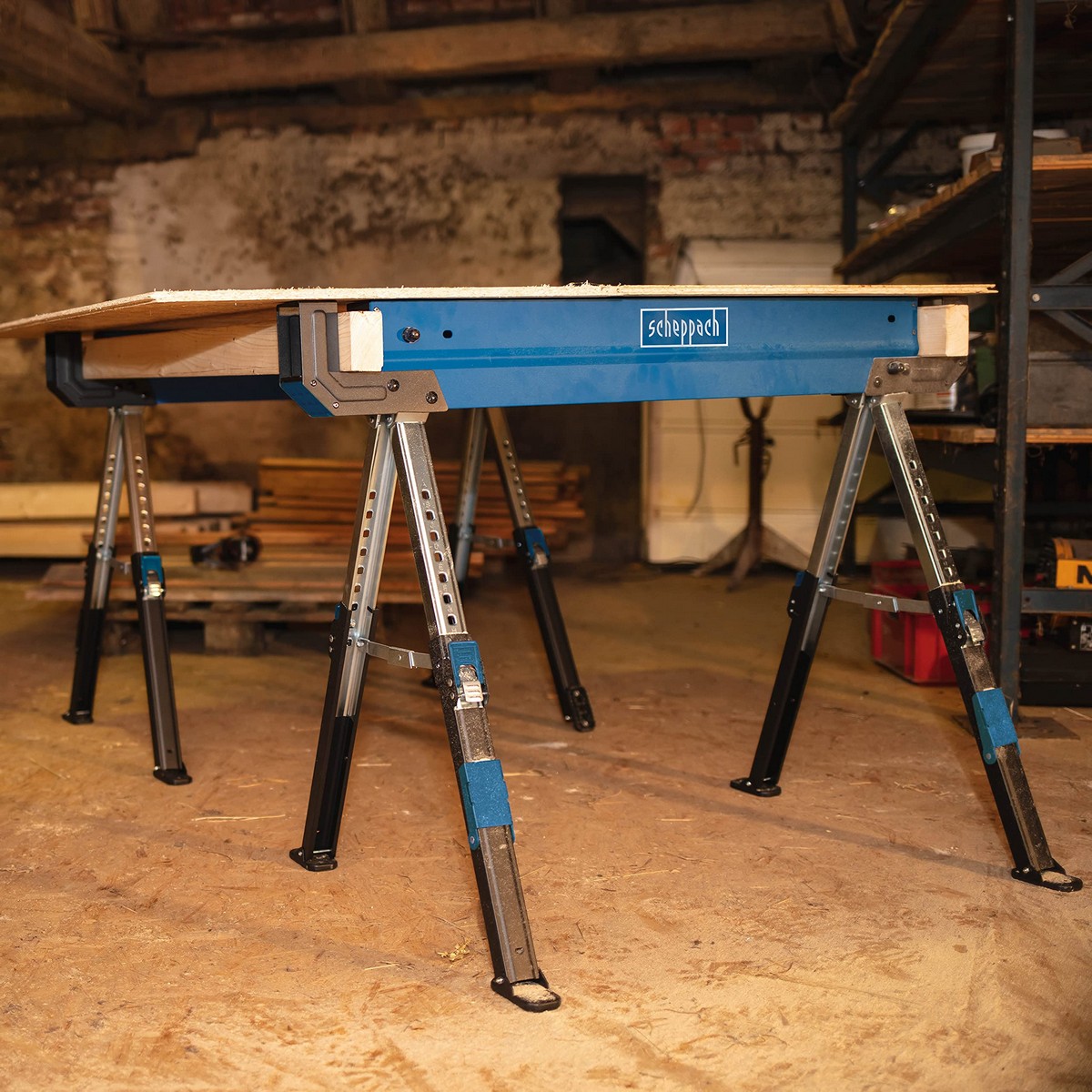 Set of trestles Scheppach MWB600 Stål 82 cm (2 antal) - 3