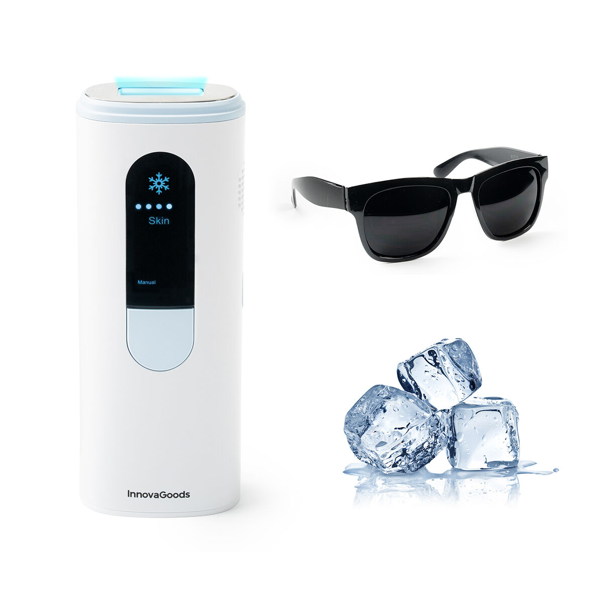 Ljuspulserande hårborttagare med kylfunktion och tillbehör Kulepil InnovaGoods - 7