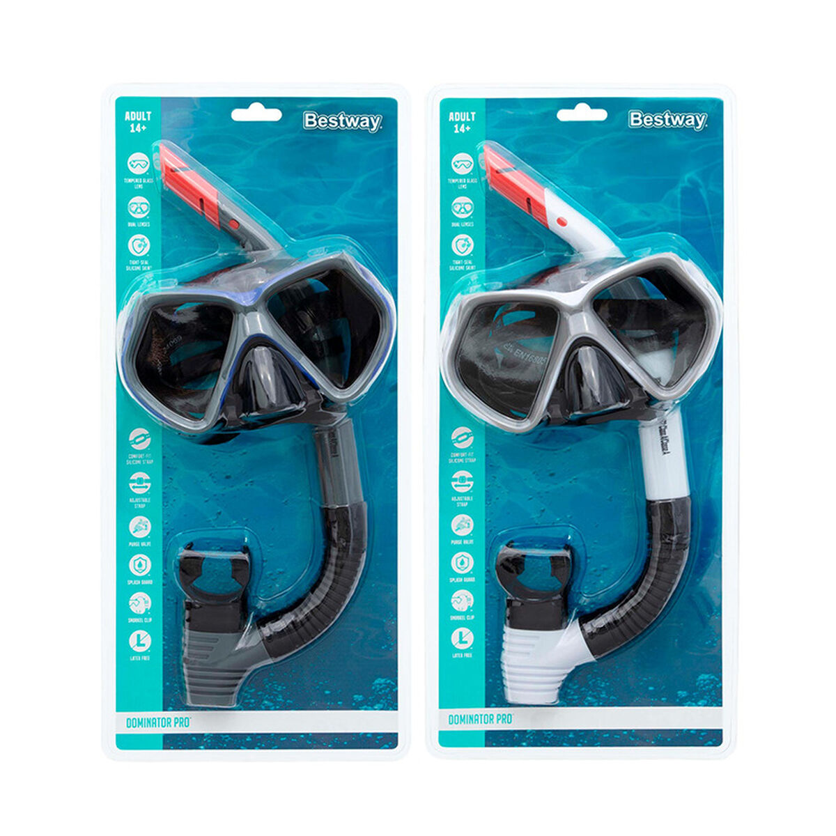 Snorkel och cyklop Bestway Vit Grå Vuxen (1 antal) - 4