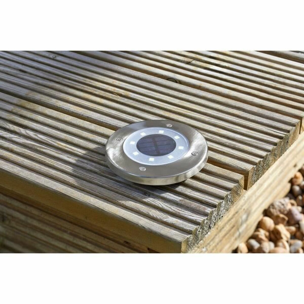 solcellslampo Smart Garden Golv Svart Aluminium (4 antal) - 2