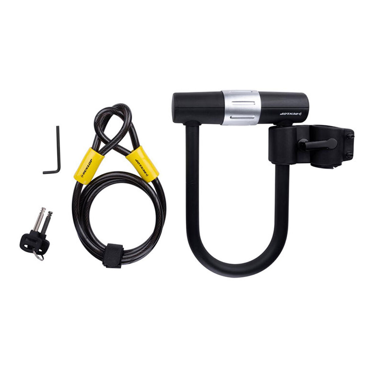 Kabel med hänglås Dunlop Svart - 2