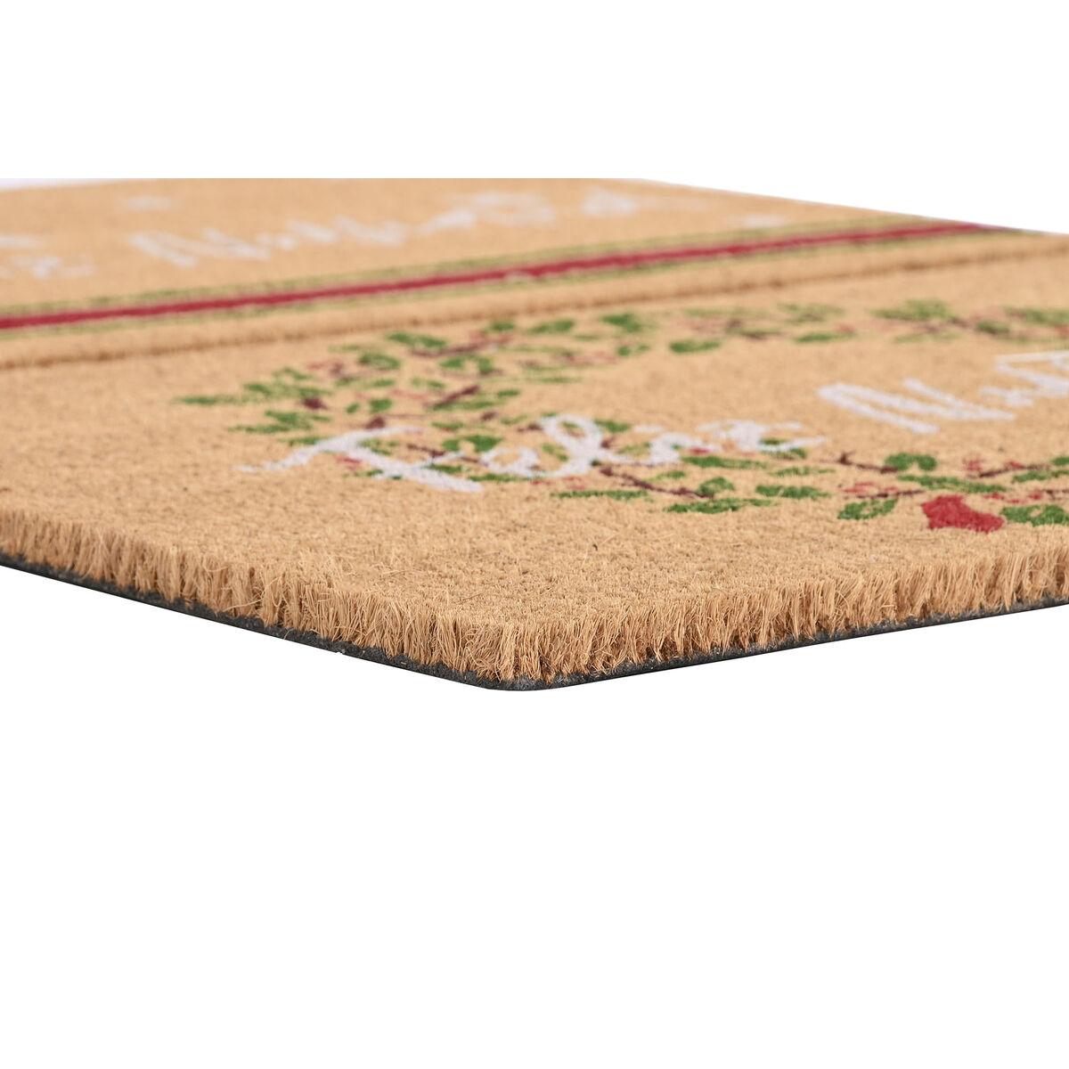 Dörrmatta DKD Home Decor Vit Brun Röd Grön PVC Kokosfiber 60 x 40 x 1,5 cm (2 antal) - 2