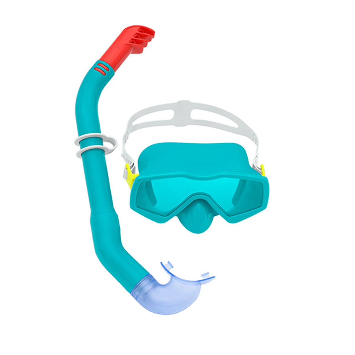 Bestway Set Mask och Tube Vuxen Purge Valve Mixad Färg Silikonband +14 År Strand och Pool 24069 - 2