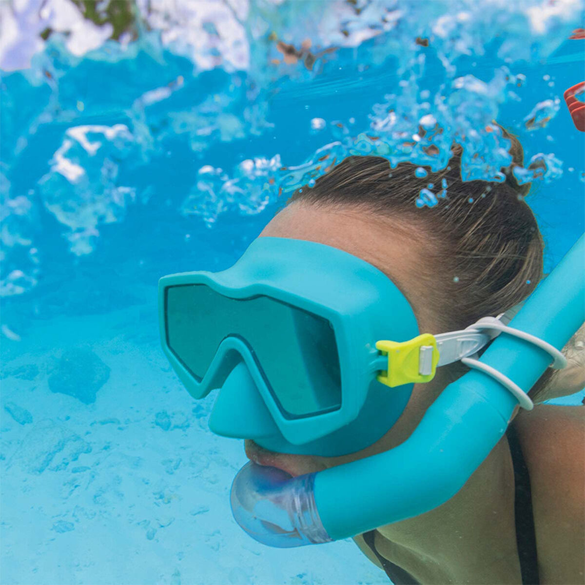 Bestway Set Mask och Tube Vuxen Purge Valve Mixad Färg Silikonband +14 År Strand och Pool 24069 - 6