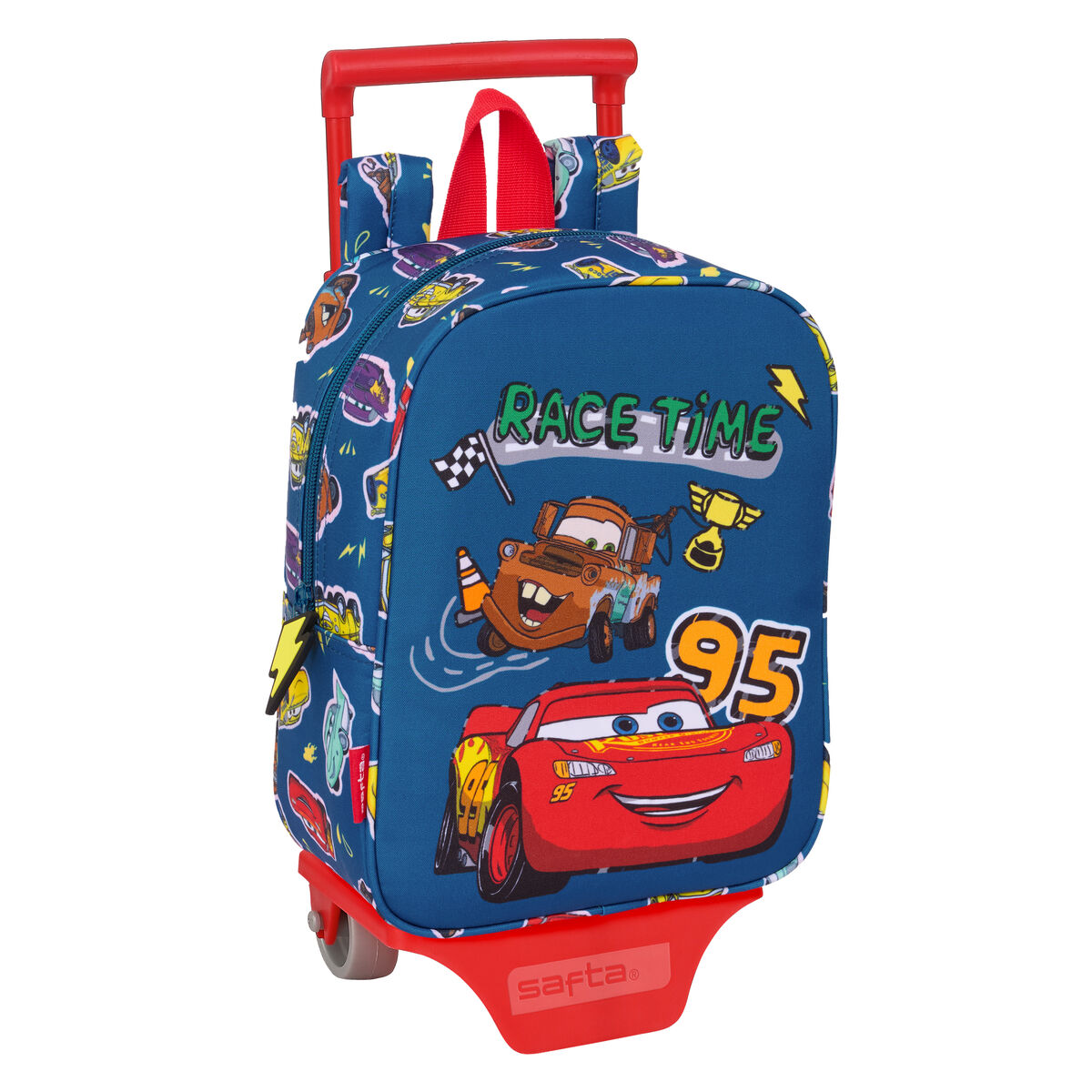 Skolväska med hjul Cars Racing Marinblå 22 x 27 x 10 cm