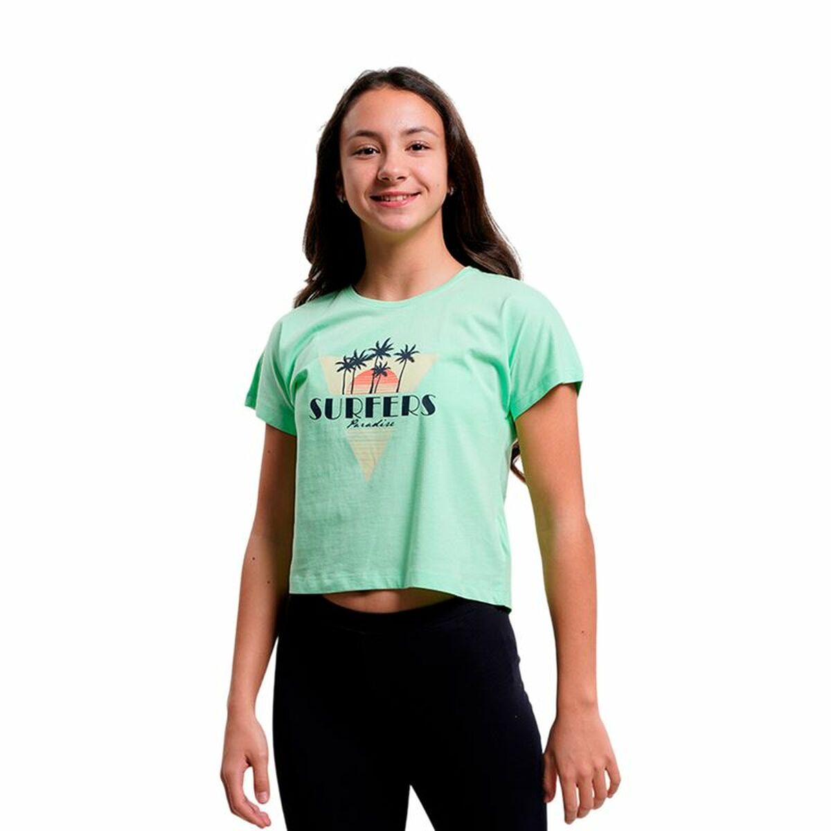 Barn T-shirt med kortärm Name It Nkfvilma Capsl Crop F1