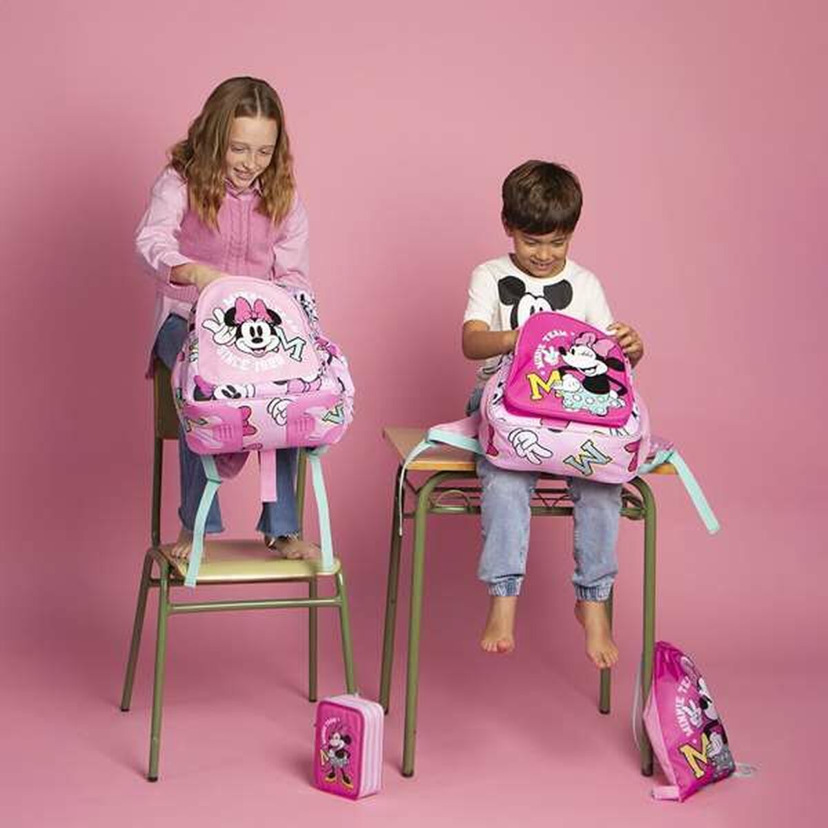 Skolryggsäck Minnie Mouse Fuchsia 32 x 15 x 42 cm - 3