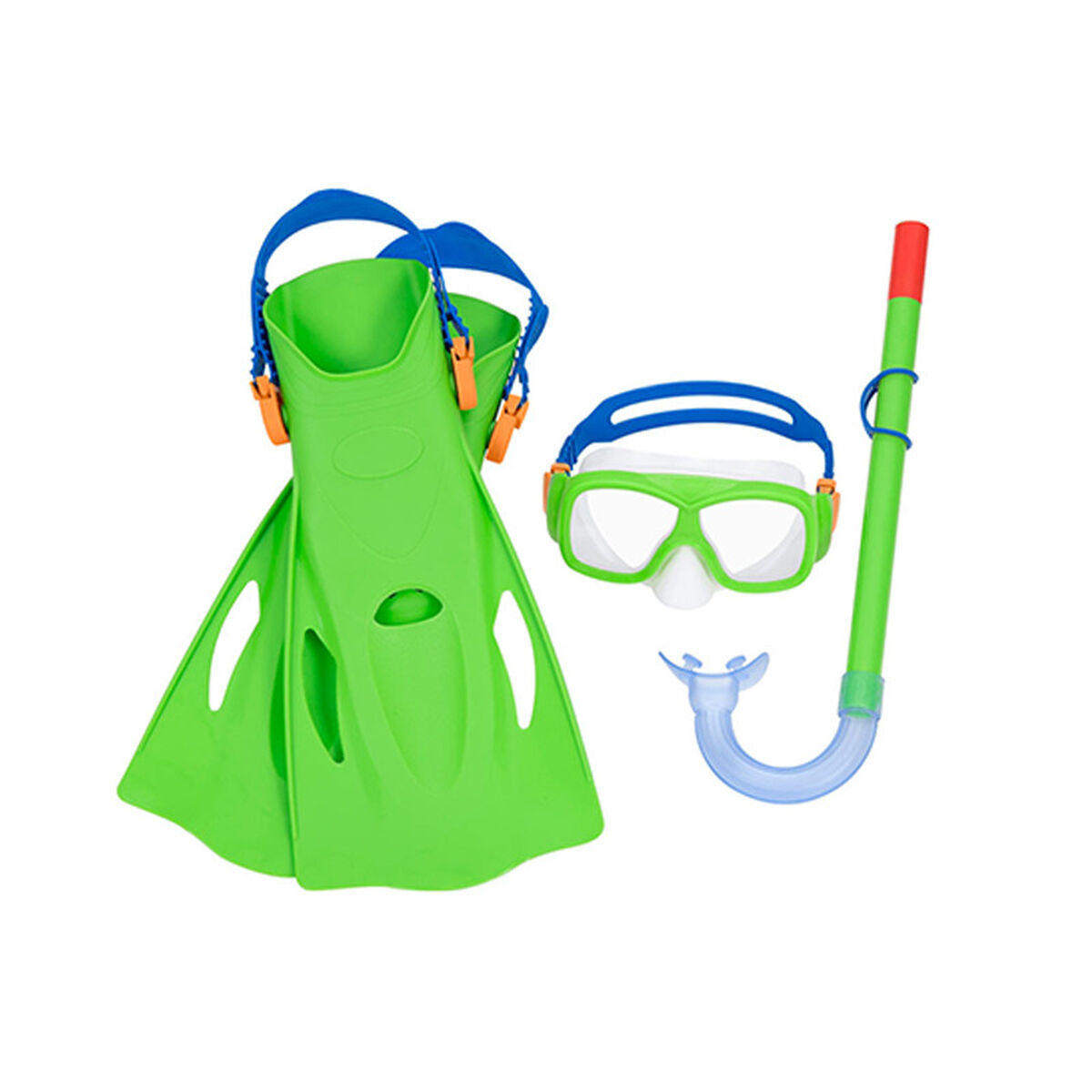 Bestway Junior Mask och Tube Set Purge Valve Blandade Färger +7 År Strand och Pool 24070 - 3
