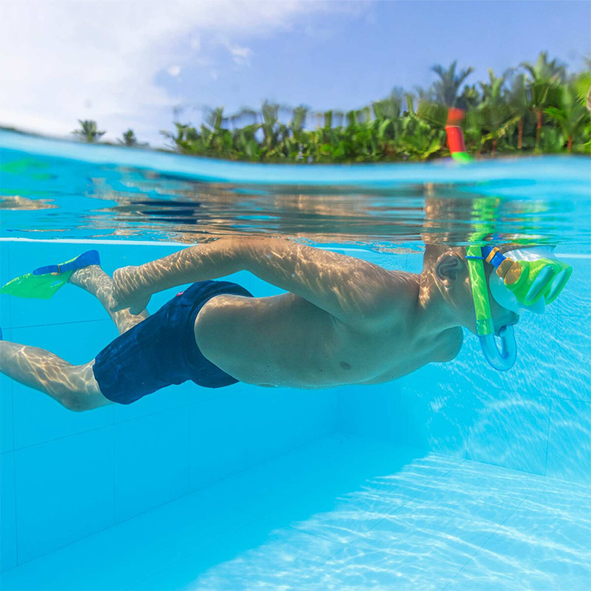 Bestway Junior Mask och Tube Set Purge Valve Blandade Färger +7 År Strand och Pool 24070 - 6