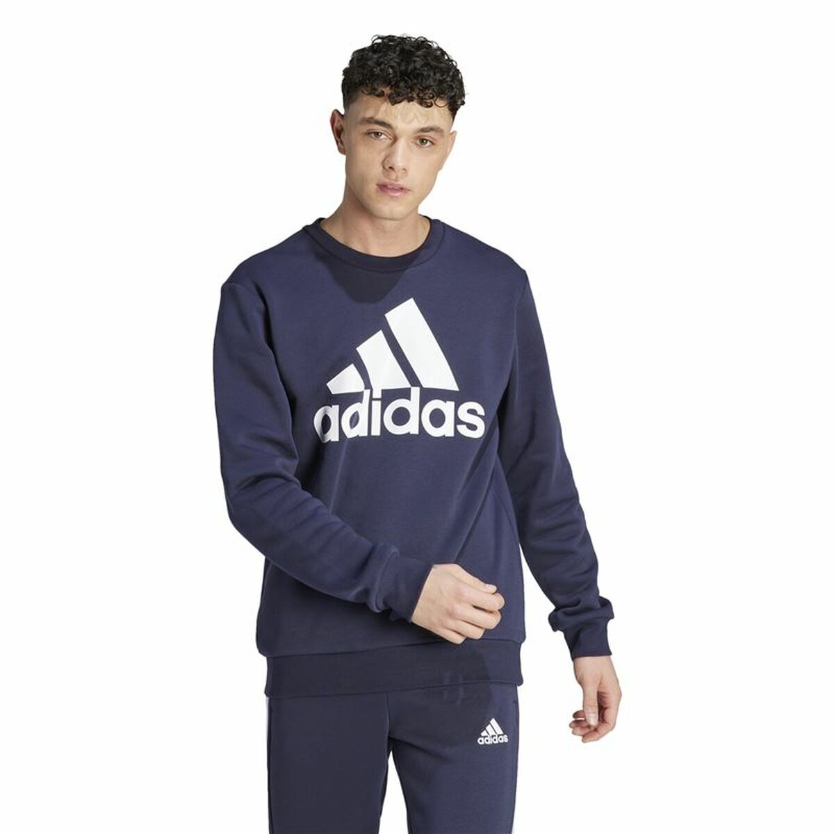 Tröja utan huva Herr Adidas Bl Fl Swt Blå - 2