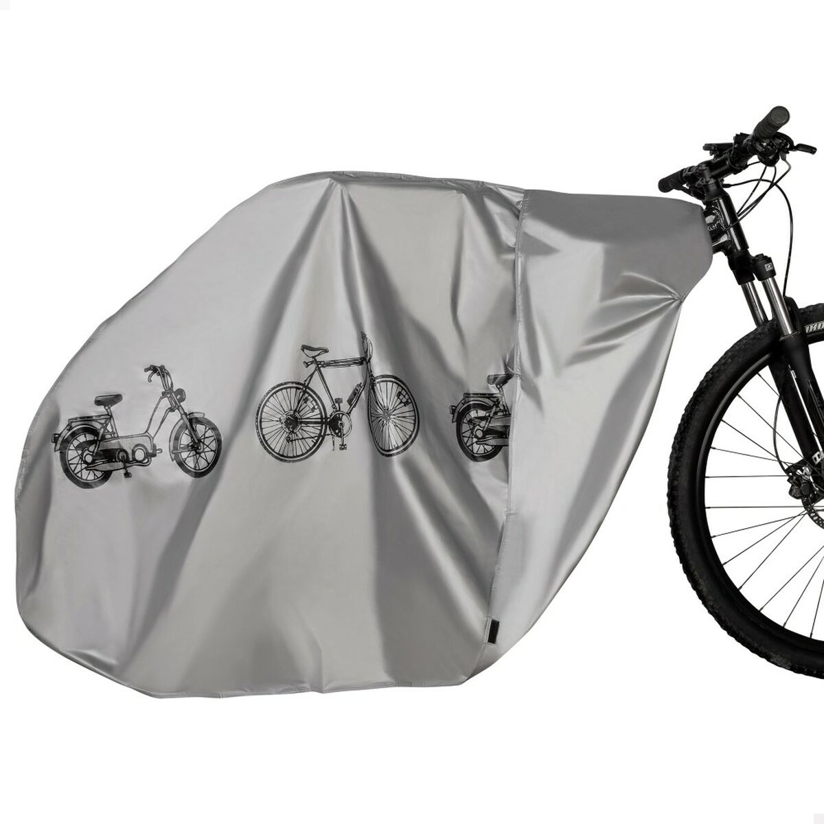 Skydd för cyklar Aktive 195 x 100 x 5 cm Ogenomtränglig Grå - 3