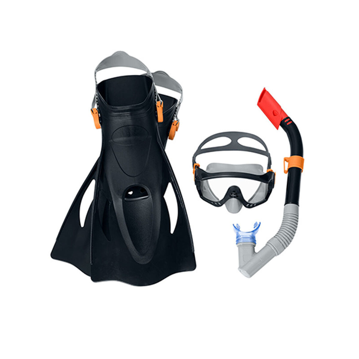 Bestway Set Mask och Tube Adult Anatomisk Rem Blandad Färg +14 År Strand och Pool 24071 - 3