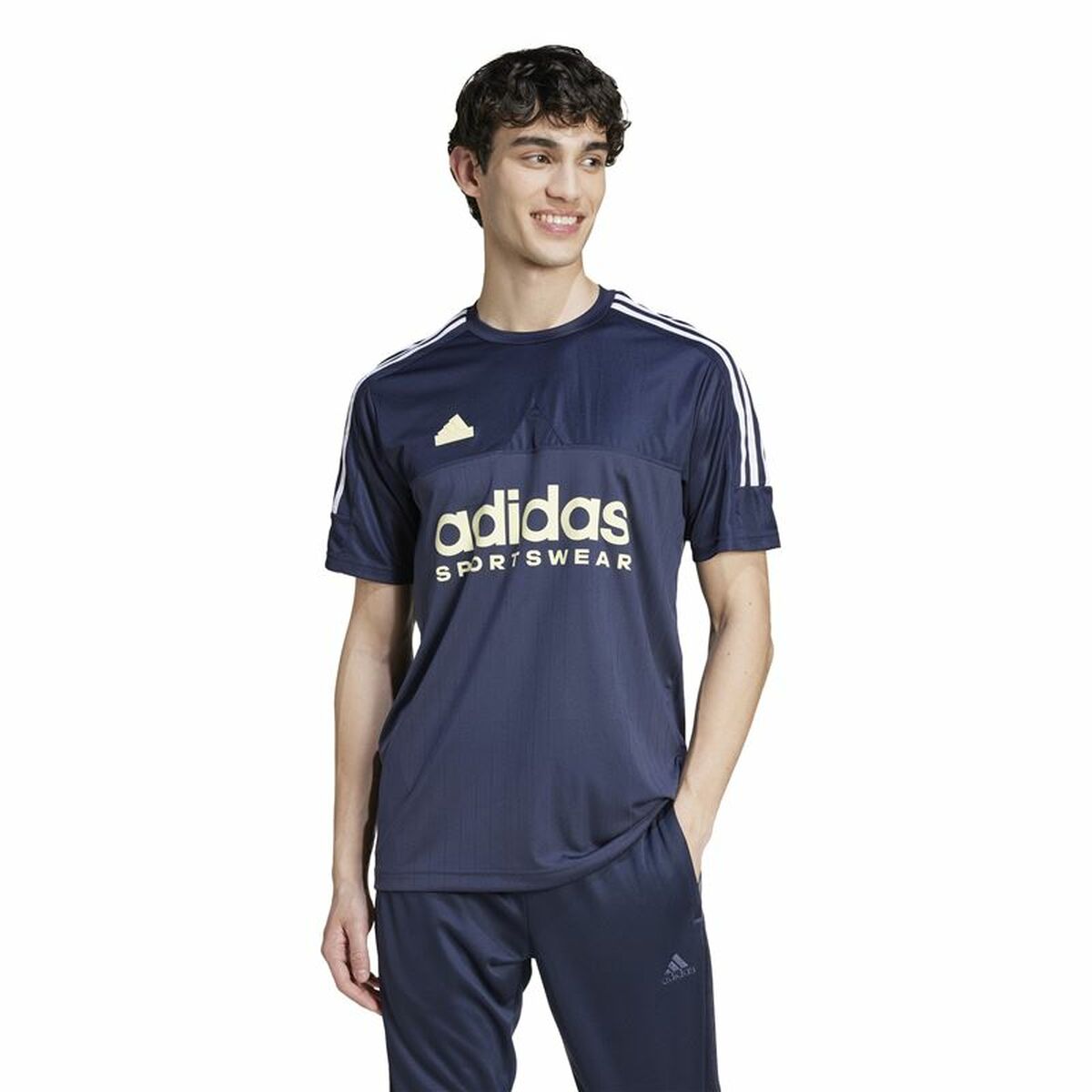 T-shirt med kortärm Herr Adidas Tiro Blå - 2