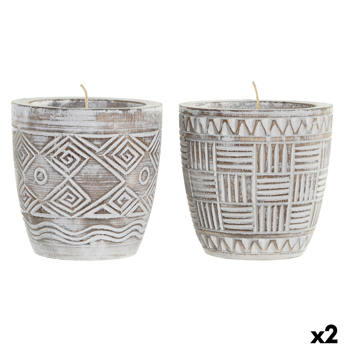 Ljus DKD Home Decor Vax (2 antal) - 10