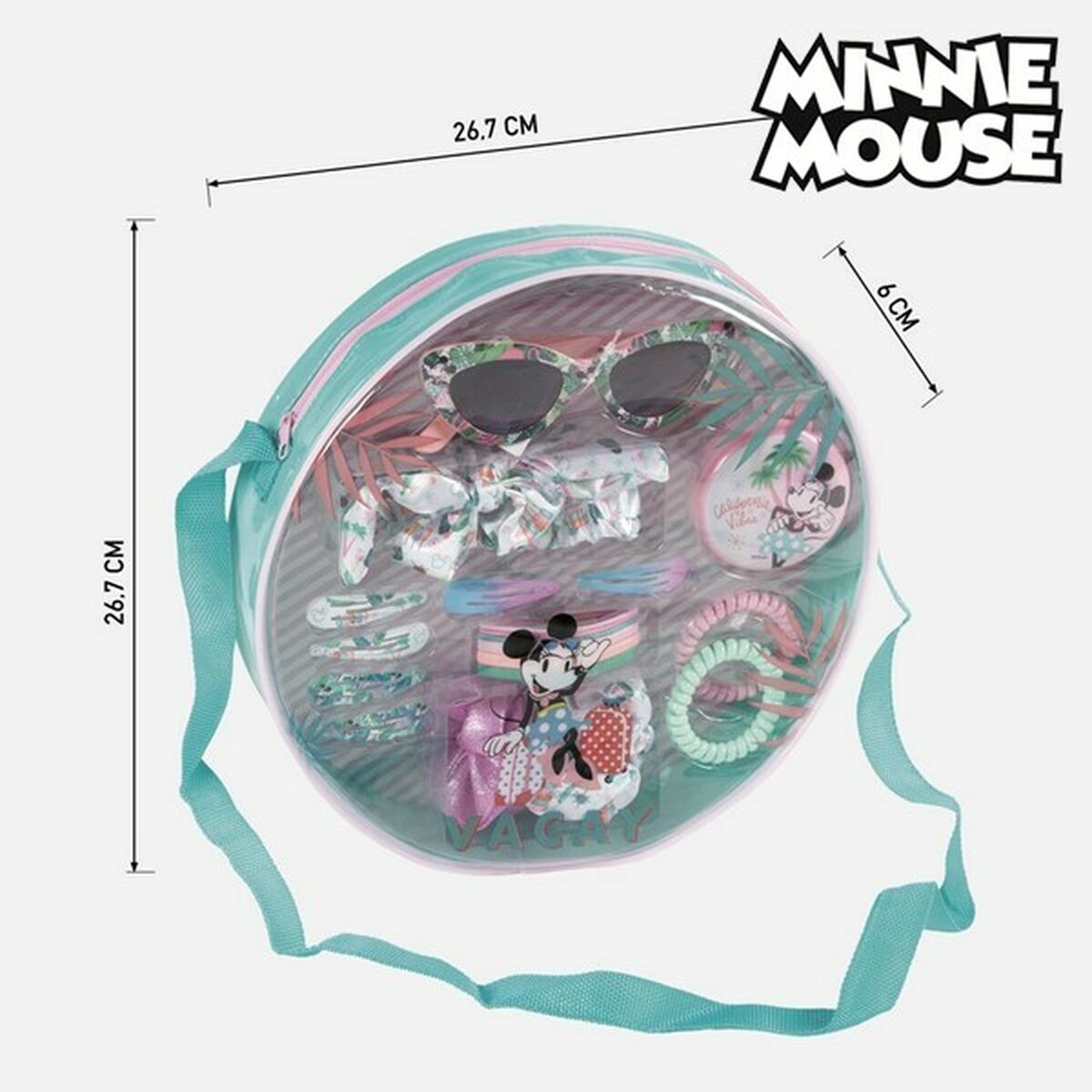 Necessär med accessoarer Minnie Mouse CD-25-1644 Multikomposition 26 x 26 x 6 cm (19 pcs) - 5