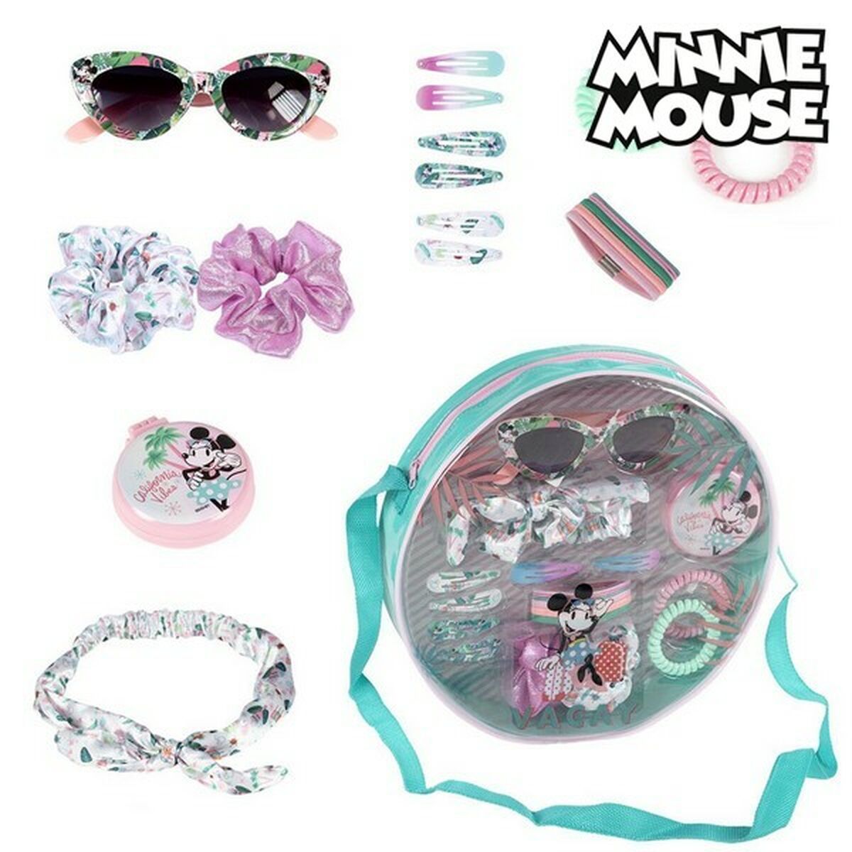 Necessär med accessoarer Minnie Mouse CD-25-1644 Multikomposition 26 x 26 x 6 cm (19 pcs)