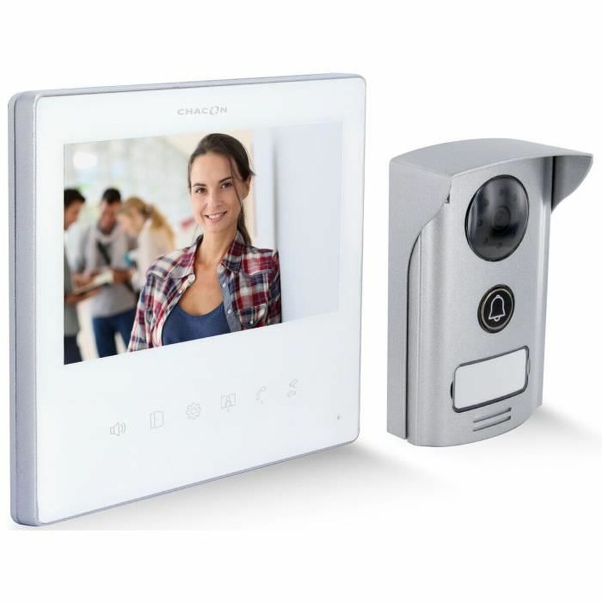 Smart interntelefon med video Chacon 34863 Vit Plast