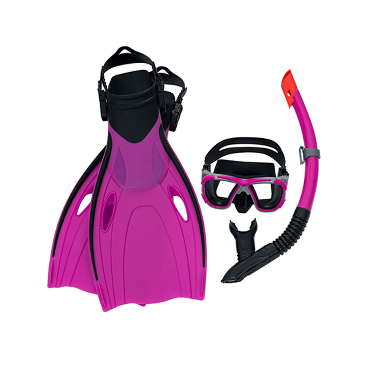 Bestway Barn Snorkel Set Anatomisk Rem Blandade Färger 24-27 +3 År Strands och Pool 25039 - 2