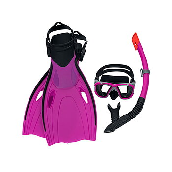 Bestway Barn Snorkel Set Anatomisk Rem Blandade Färger 24-27 +3 År Strands och Pool 25039