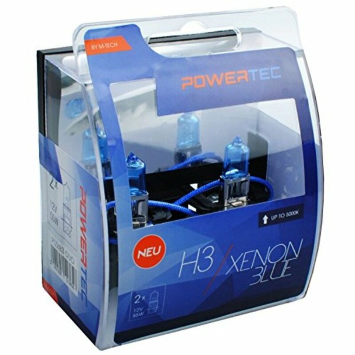 Glödlampa för bil MTECPTZXB3-DUO M-Tech PTZXB3-DUO H3 Halogen 55 W PK22S 12 V - 2