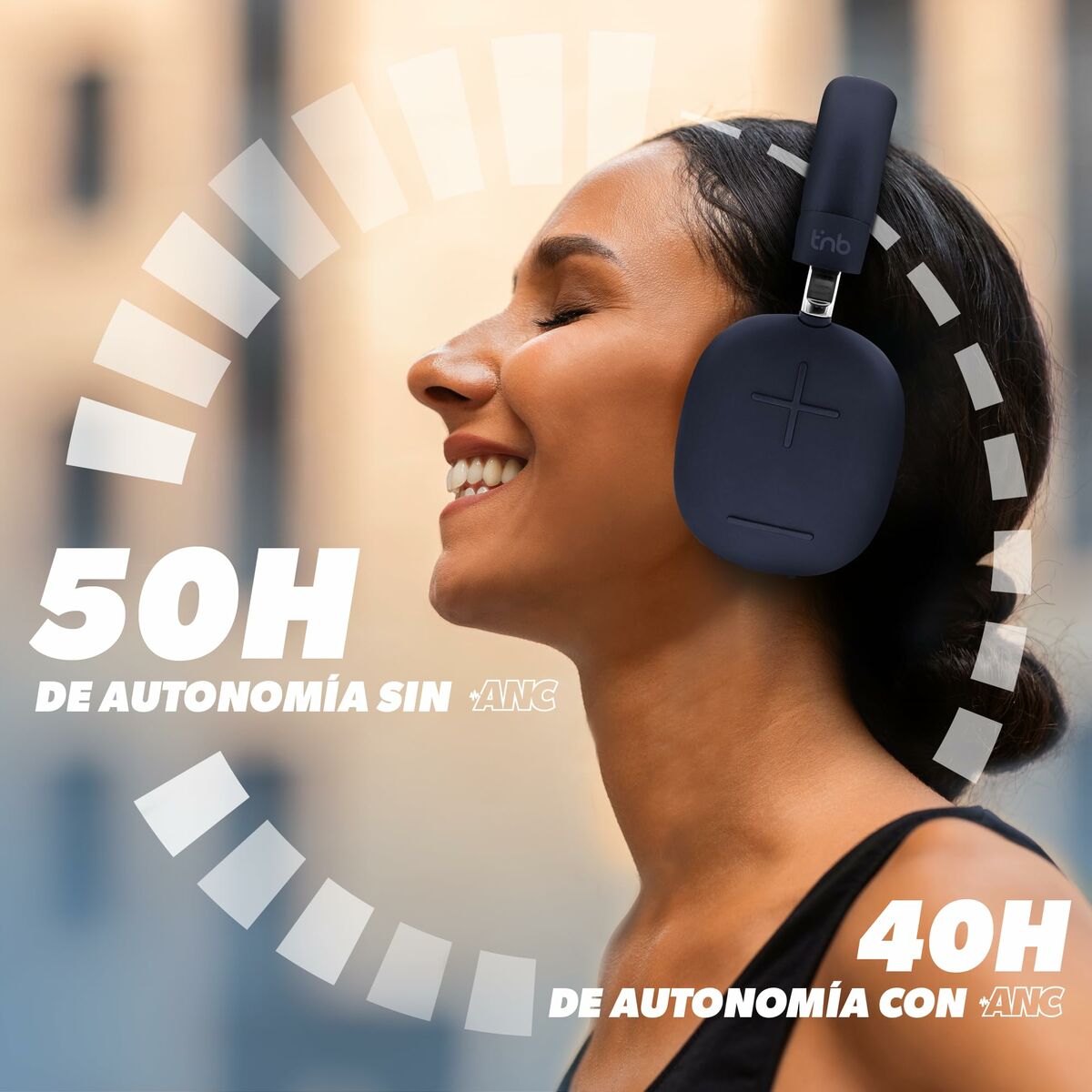 Bluetooth Hörlurar med Mikrofon T'NB BOUNCE Mörkblå - 3