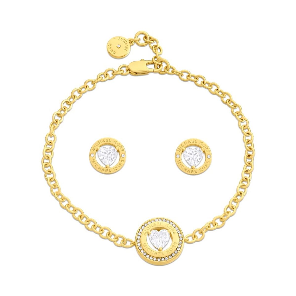 Set med armband och örhängen Michael Kors Fashion Gyllene
